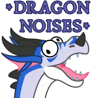 🐲 c528a100 DRAGON NOISES dragón, ruidos, dibujos animados, divertido, animal, reptil, sonido whatsapp sticker