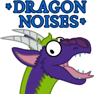 🐲 cc740859 DRAGON NOISES dragón, fantasía, monstruo, dibujos animados whatsapp sticker