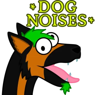 🐶 df07dc1b DOG NOISES perro, animal, ruido, gracioso, dibujo animado whatsapp sticker
