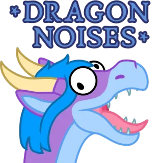 🐲 edd5ba67 DRAGON NOISES dragón, fantasía, dibujos animados, monstruo, animal, magia whatsapp sticker