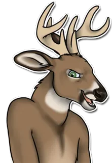 😈 2bfaa415 กวาง, สัตว์, ภาพประกอบ, การ์ตูน, กวางตัวผู้, สัตว์ป่า telegram sticker