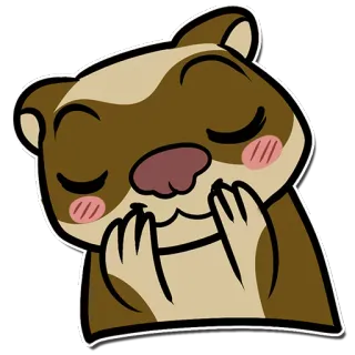 😊 99e16a08 animal, cute, otter, cartoon, adorable, happy, kawaii telegram sticker
