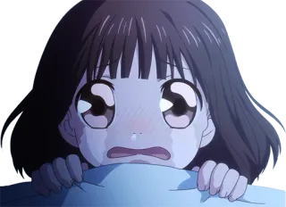 😭 2cdc309a anime, chica, asustada, linda whatsapp sticker