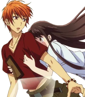 🤗 b3bda1fd Fruits Basket anime, romance, pareja, emociones whatsapp sticker