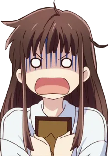 😱 fcbdead4 anime, impactado, frustrado, dibujos animados, manga, expresión whatsapp sticker