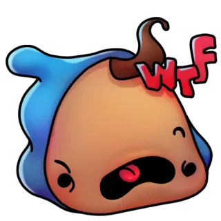😜 7898b45c WTF 만화, 표정, 좌절, 분노, 슬랭, wtf, 웃긴 telegram sticker