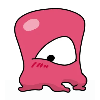 ☺️ b1d577c0 스티커, 만화, 외눈, 분홍색, 볼터치, 귀여운 telegram sticker