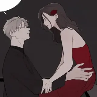 🍶 b260375e 커플, 로맨스, 사랑, 초상화, 일러스트, 미술 telegram sticker