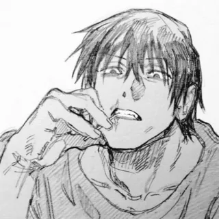 🗞 e72023ce 动漫, 漫画, 角色, 绘画, 素描, 艺术, 肖像 telegram sticker