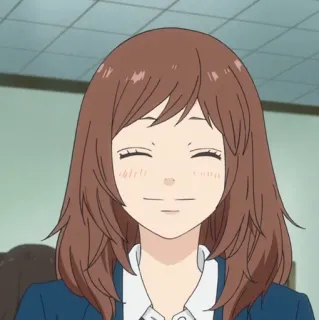 🥡 03fc5a62 anime, dziewczyna, uśmiechnięta telegram sticker