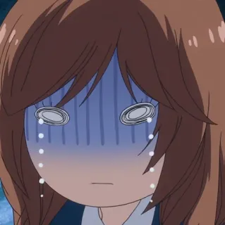 🥡 0b5ff617 anime, płacz, smutny, kreskówka, dziewczyna, emocjonalny telegram sticker