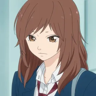 🥡 2543eeba Anime, Dziewczyna, Mundur szkolny, Postać telegram sticker