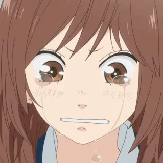 🥡 343e64fb Anime, Płacz, Smutny, Dziewczyna, Łzy telegram sticker