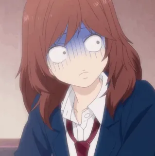 🥡 3b39e691 anime, dziewczyna, przestraszona, zszokowana, zmartwiona telegram sticker