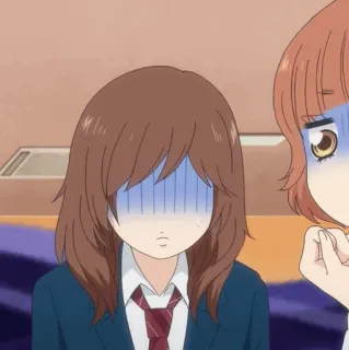 🥡 422679f9 anime, dziewczyna, zawstydzona, kreskówka telegram sticker