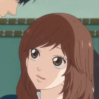 🥡 488c9cd6 anime, dziewczyna, portret, kreskówka, kobieta, brązowe włosy telegram sticker