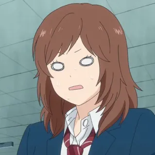 🥡 5e7cb097 Anime, Mundur szkolny, Wyraz twarzy, Kreskówka telegram sticker