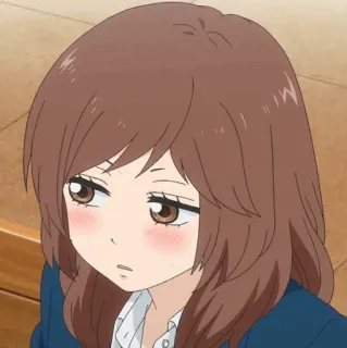 🥡 b196c581 anime, dziewczyna, słodkie, rumieniąca się telegram sticker