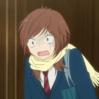 🥡 db74877a anime, zszokowany, przestraszony, postać, kreskówka telegram sticker