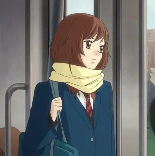 🥡 ec7e5767 Anime, Dziewczyna, Mundur, Szkoła, Szalik, Torba na ramię telegram sticker