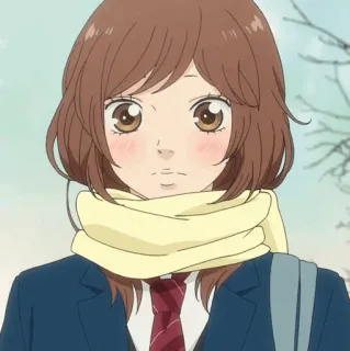 🥡 efa34bd9 Anime, Dziewczyna, Mundur szkolny, Kreskówka telegram sticker