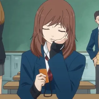 🥡 f4232b64 Anime, Uczennica, Mundur, Student, Słodkie telegram sticker