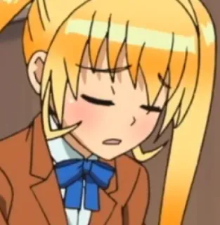 😞 a8f038d0 anime, girl, school uniform, blush, cute whatsapp sticker
