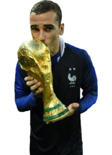 🇫🇷 6780da4d Antoine Griezmann sepak bola, sepak bola, piala dunia, prancis, juara, griezmann, atlet telegram sticker
