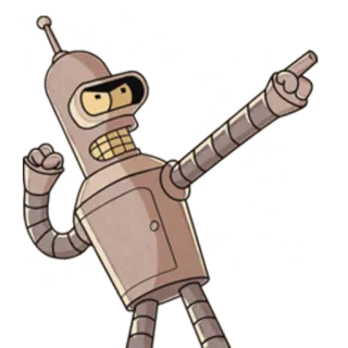 👌 38be3044 Bender Futurama Bender, Futurama, robot, cartoon, funny telegram sticker