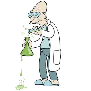 🐤 a03bb2c0 Professor Farnsworth Futurama professor, scientist, laboratory, futurama, cartoon telegram sticker