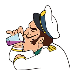 😣 271a4e5c 喝酒, 船长, 海军, 水手, 男人, 卡通 whatsapp sticker