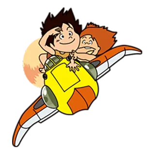 👬 49051516 飞机, 卡通, 冒险, 飞行, 复古, 飞行器, 角色 whatsapp sticker