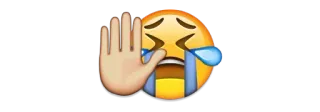 😭 d43f04d8 이모지, 울음, 정지, 손, 슬픈 telegram sticker