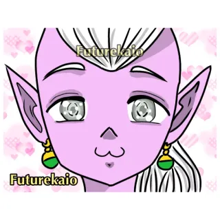 😍 34935823 Futurekaio desenho animado, elfo, fofo, anime, personagem whatsapp sticker