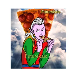 🍕 f8f9cb89 Futurekaio pizza, comendo, céu, anime, desenho animado whatsapp sticker