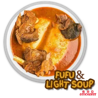 🍲 b4fb7220 FUFU & LIGHT SOUP cibo, fufu, zuppa, cucina africana, cucina ghanese, piatto telegram sticker