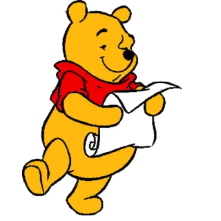 📋 21202cd5 Winnie the Pooh くまのプーさん, アニメ, ディズニー, クマ, キャラクター, 紙 telegram sticker