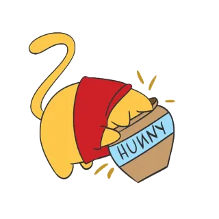 🍯 56d36c25 Winnie the Pooh HUNNY くまのプーさん, アニメ, はちみつ, ハニー, クマ telegram sticker