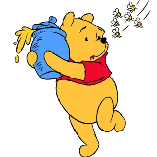 🐝 7bea4974 Winnie the Pooh くまのプーさん, プーさん, アニメ, はちみつ, ディズニー, ハチ, 動物 telegram sticker