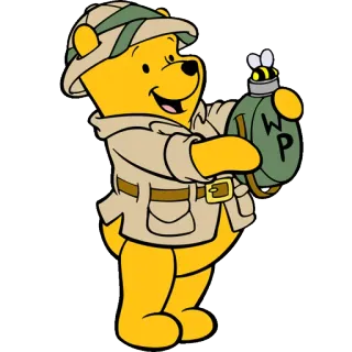 🐻 b4f3ebd4 Winnie the Pooh くまのプーさん, アニメ, クマ, サファリ, ディズニー telegram sticker