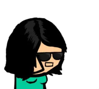 😎 122bdccc phim hoạt hình, phụ nữ, kính râm, avatar, người telegram sticker