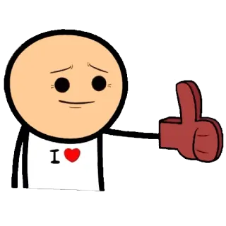 👍 7cc545d4 I❤️ Cyanide and Happiness, hài hước, trái tim, tình yêu telegram sticker