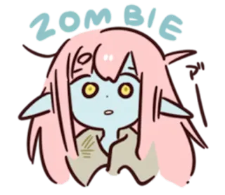 🤕 25dbe294 ZOMBIE Zombie, Anime, Kartun, Monster, Lucu, Mayat Hidup telegram sticker