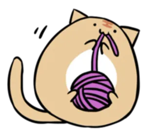 👅 9796252c gato, gatinho, lã, fofo, animal, desenho animado telegram sticker