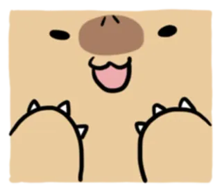 ❗️ d119734d animal, desenho animado, fofo, rosto, engraçado, ilustração telegram sticker