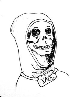 😎 d8b041ec đầu lâu, áo trùm đầu, rùng rợn, tối tăm, kinh dị telegram sticker