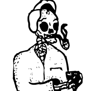 🚬 e254ca9d đầu lâu, hút thuốc, tối tăm, rùng rợn, kinh dị telegram sticker