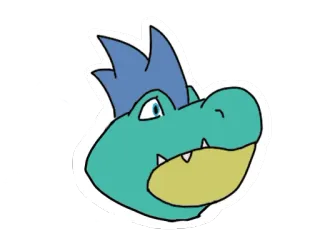 🐊 8912141c Dibujo animado, Dragón, Pegatina, Reptil, Animal, Mascota whatsapp sticker