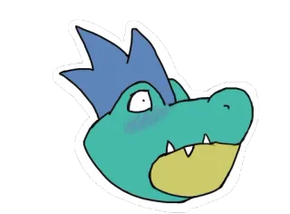 🐊 8ecb7f08 pegatina, dibujos animados, animal, reptil, cocodrilo, lindo, divertido whatsapp sticker