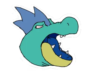 🐊 9f938b00 dragón, dibujos animados, monstruo, fantasía whatsapp sticker